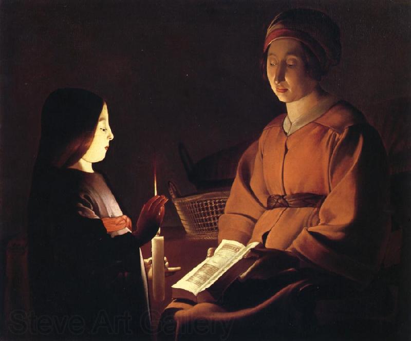 unknow artist The Education of the virgin Norge oil painting art